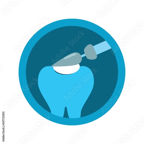 tooth polisher with tooth