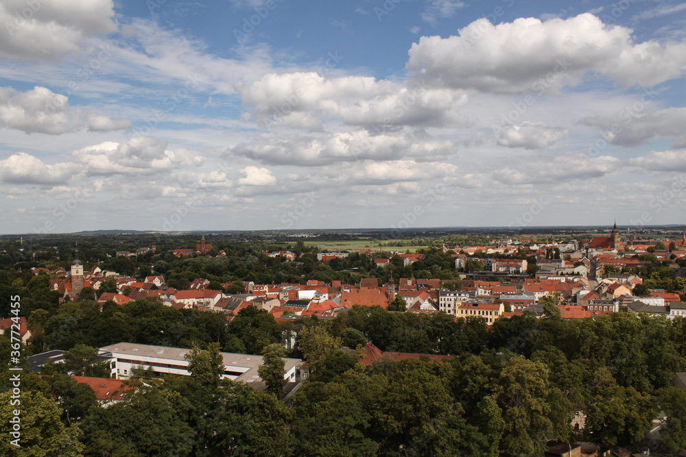 Panorama der Stadt Brandenburg; Blick vom Marienberg