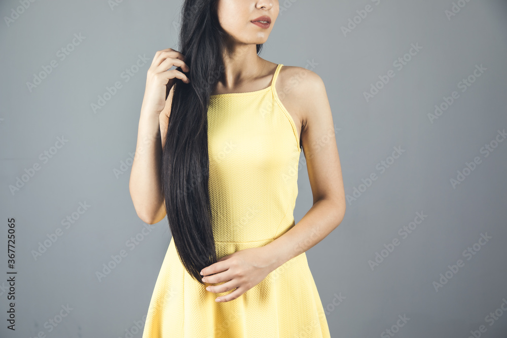 woman hand in hair woman hand in hair