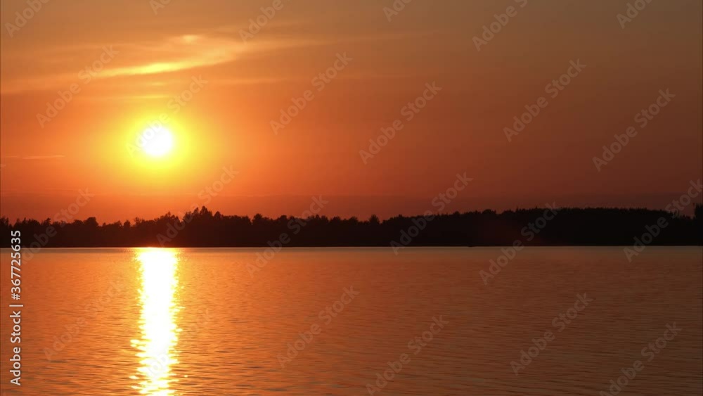 A beautiful lake sunset timelapse A beautiful lake sunset timelapse