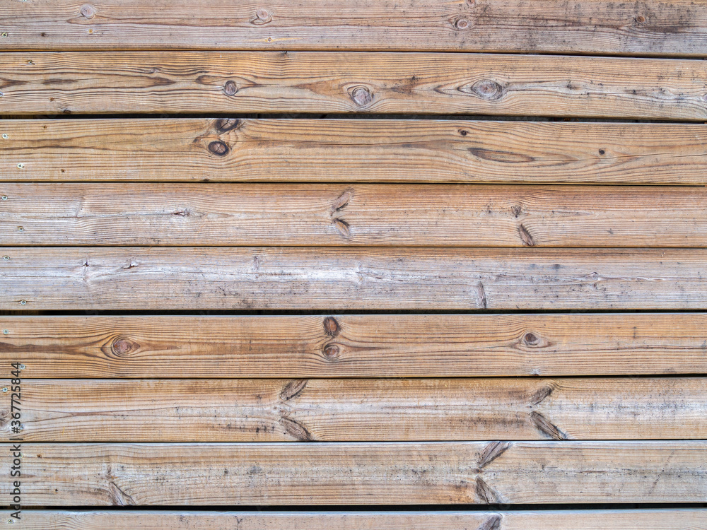 Naklejka premium Real wooden horizontal boards background texture