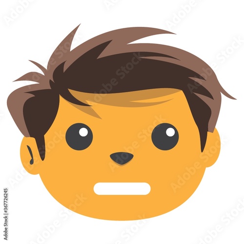 boy looking solemn