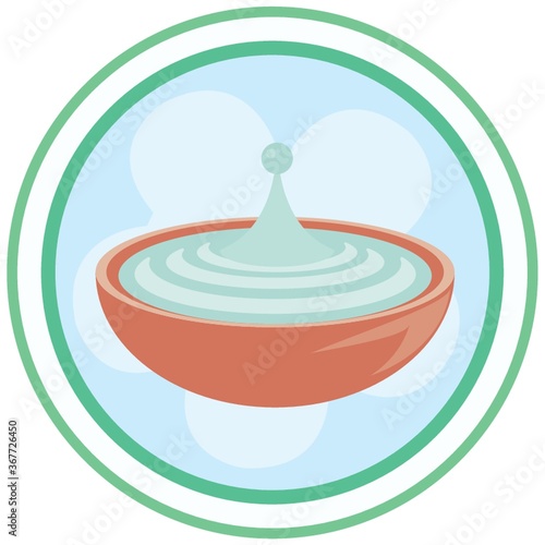 water in a bowl