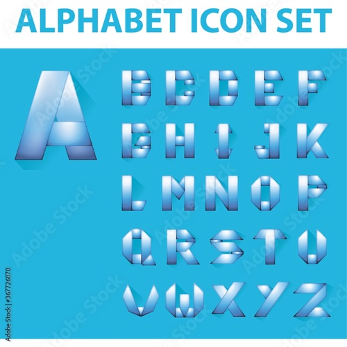 alphabet icon set