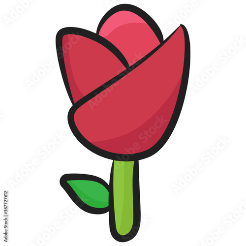 
A prickly bush icon, doodle design of rose vector 
