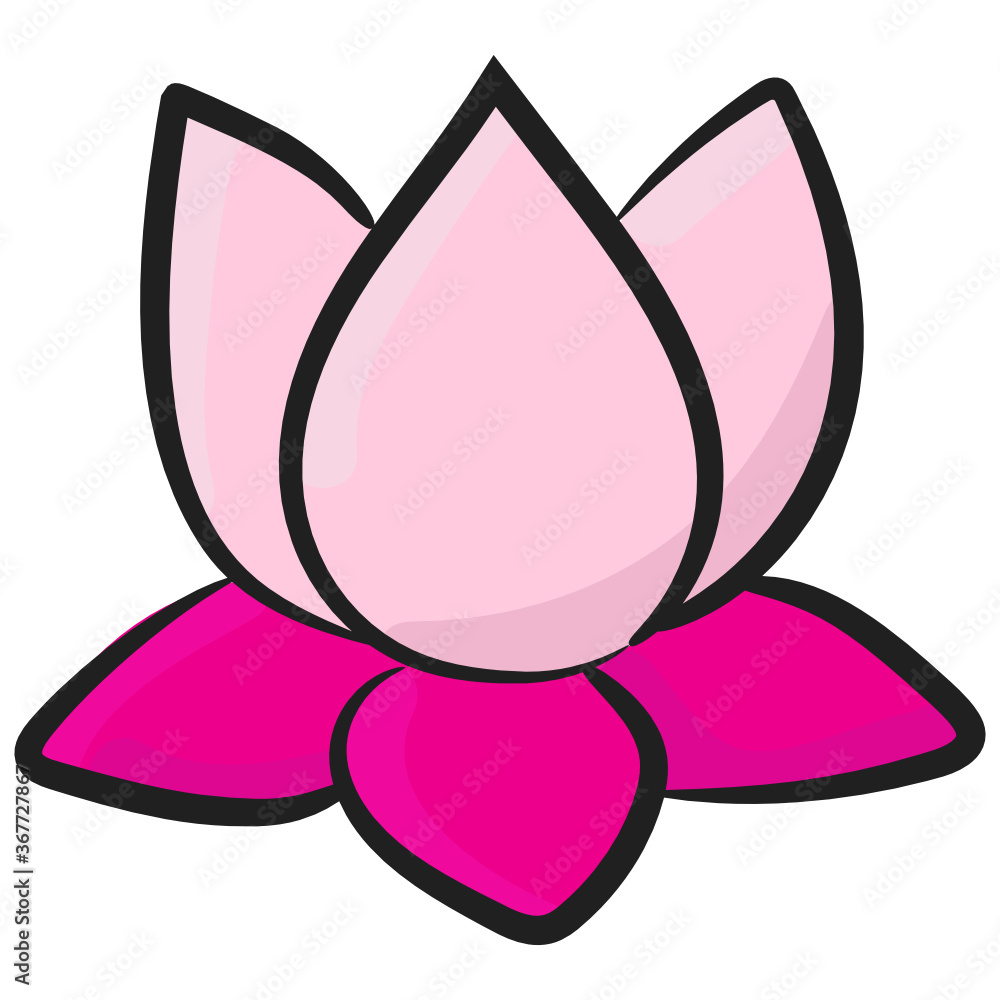 A freshwater plant flower, water lily in doodle icon
A freshwater plant flower, water lily in doodle icon