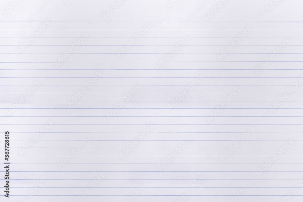 Top view empty blue lined paper background and texture. Stock Photo