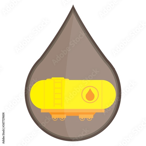 oil tanker on flat train