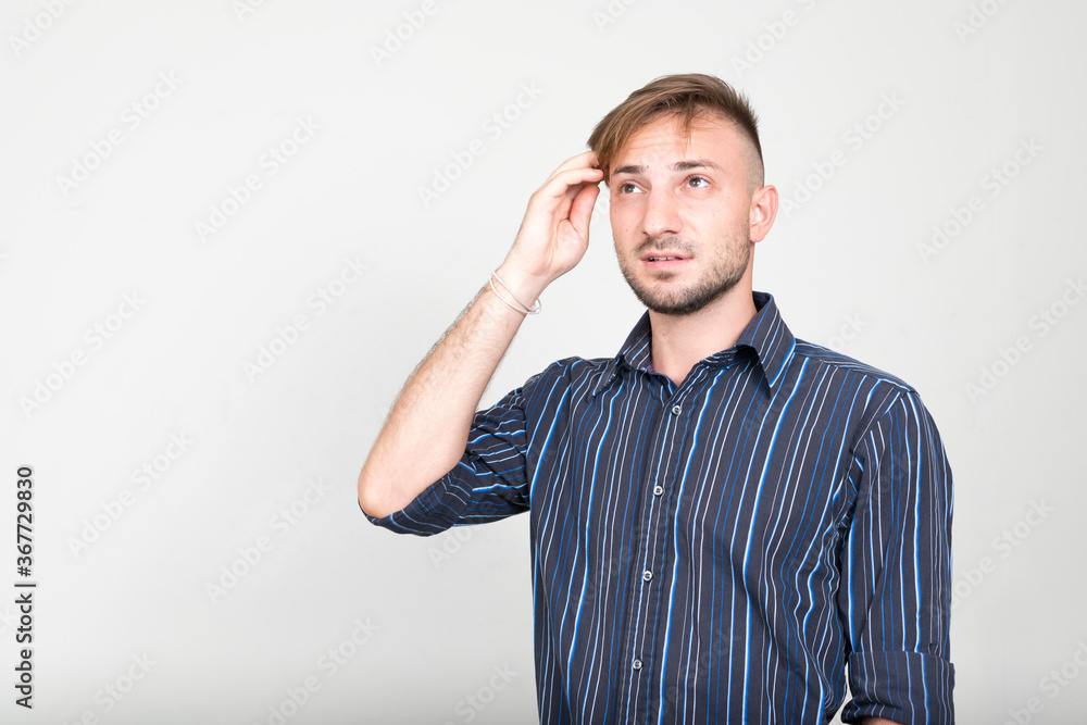 Portrait of bearded businessman with blond hair Portrait of bearded businessman with blond hair
