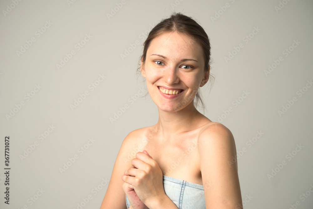 Portrait of beautiful positive woman Portrait of beautiful positive woman