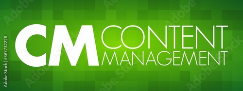 CM - Content Management acronym, business concept background
