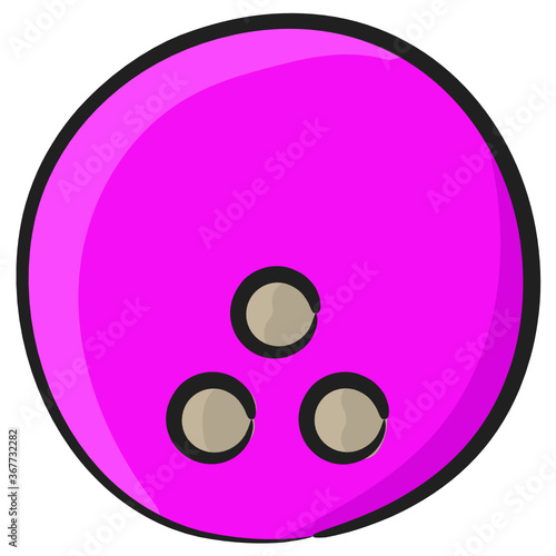 
Tenpin ball vector design, doodle icon in modern editable vector 
