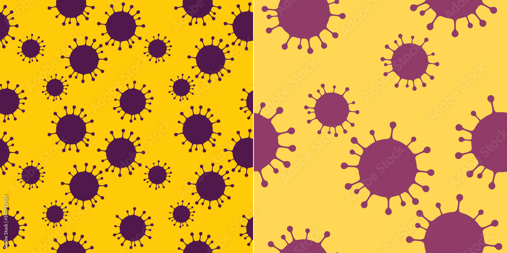 pandemic coronavirus seamless pattern. Repetitive virus, vector illustration. pandemic coronavirus seamless pattern. Repetitive virus, vector illustration.