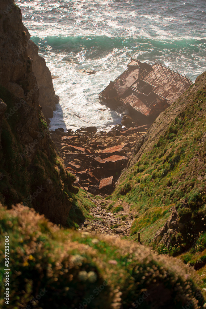 Shipwreck, Lands end, Cornwall, UK