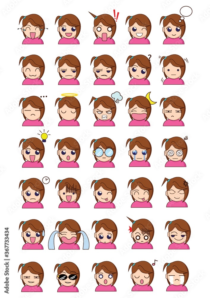 Fototapeta premium girl face expression