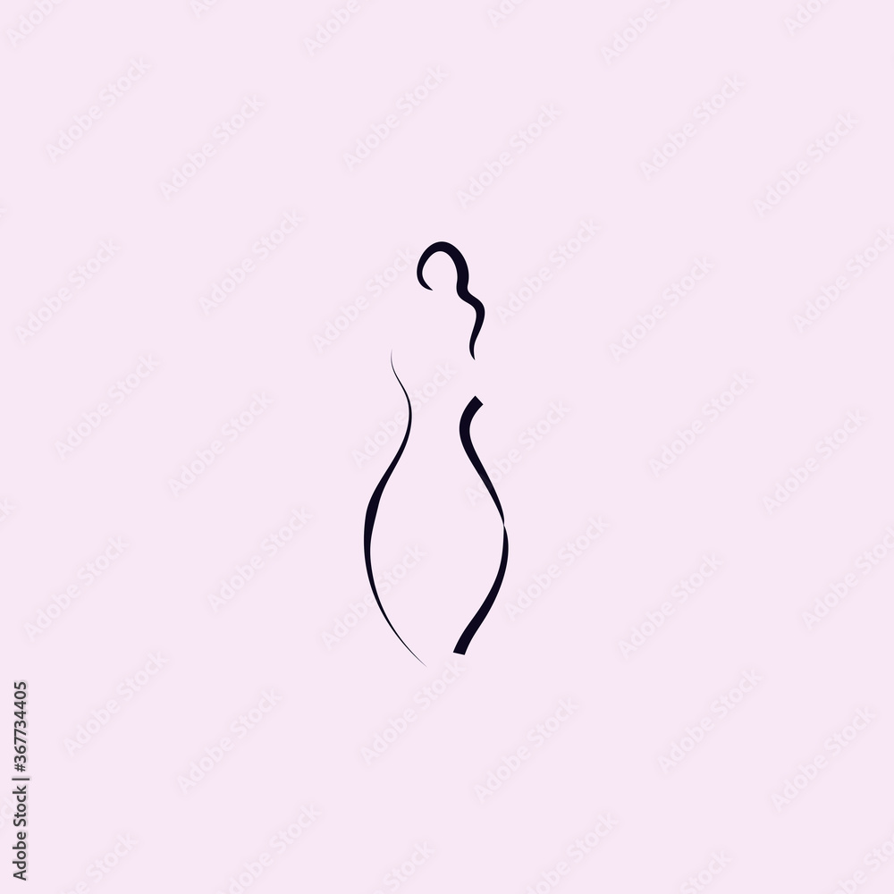 silhouette of a woman line illustration vector logo silhouette of a woman line illustration vector logo