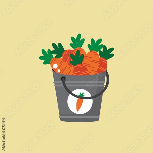 bucket of carrots