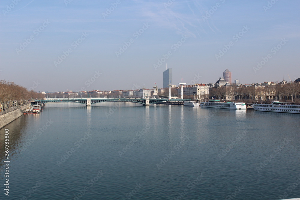view of a river Lyon, France 