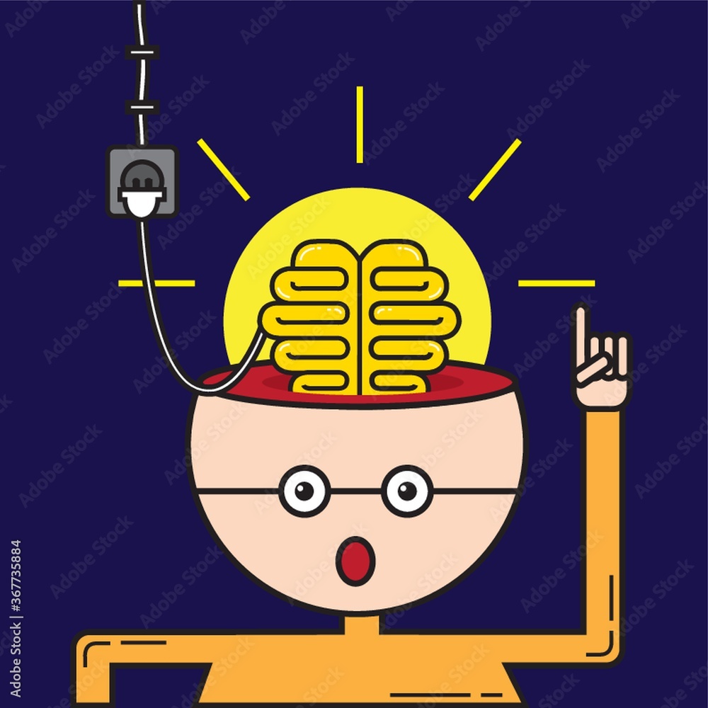 man charging his brain man charging his brain