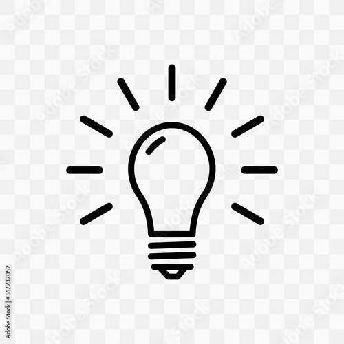 Light Bulb. Idea, Light Bulb icon for apps and websites.