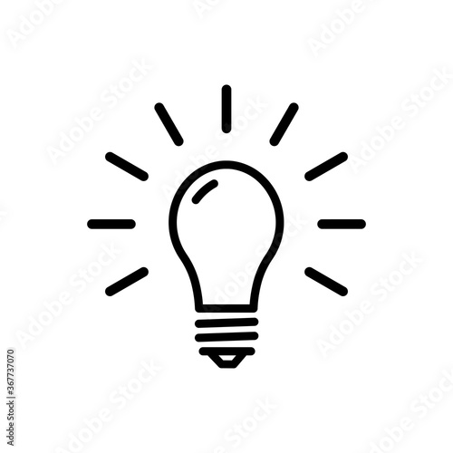 Light Bulb. Idea, Light Bulb icon for apps and websites. photo