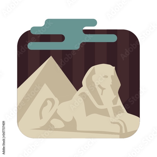 sphinx and pyramids in giza