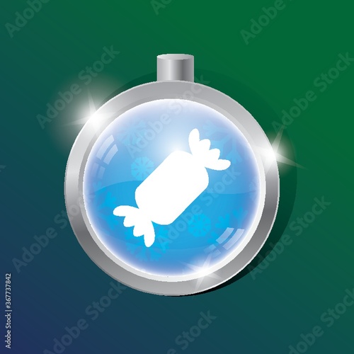 toffee in a christmas bauble