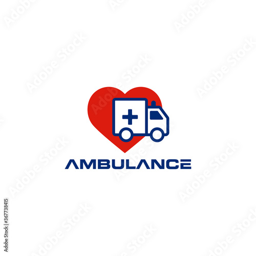 ambulance with love background prefer for hospital, and health care industryambulance with love background prefer for hospital, and health care industry