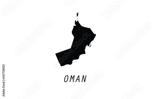 Oman map vector illustration