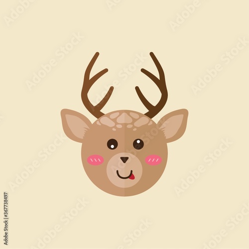 reindeer licking it's mouth