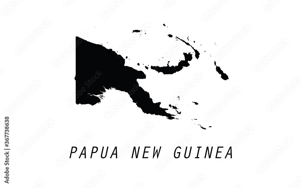 Papua New Guinea map vector illustration Papua New Guinea map vector illustration
