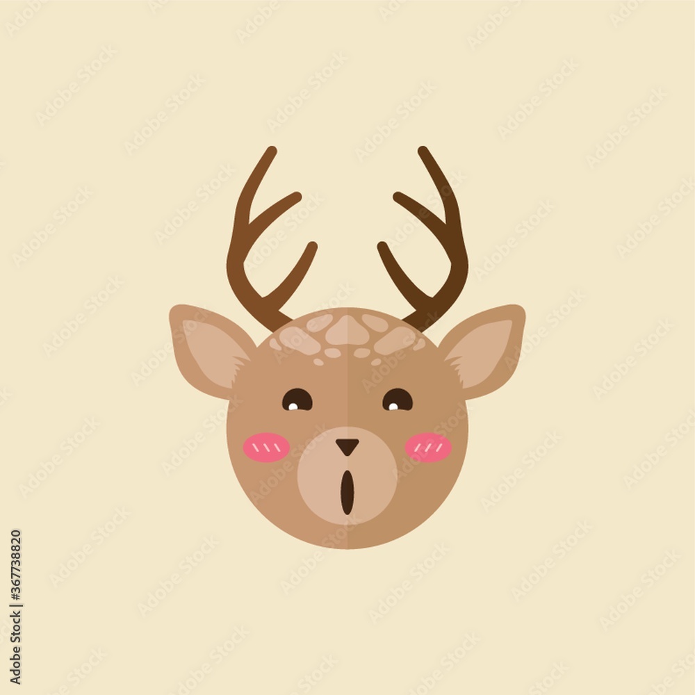 Fototapeta premium reindeer yawning