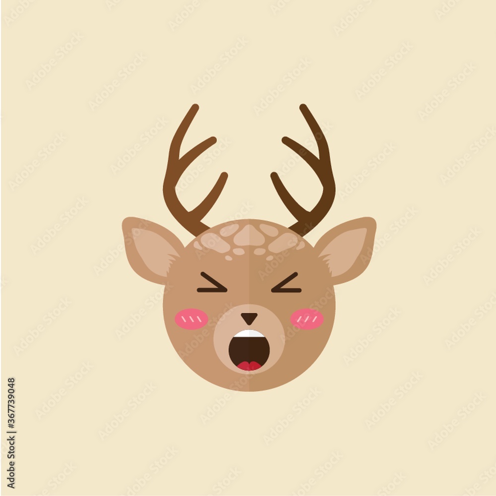 Fototapeta premium reindeer shouting