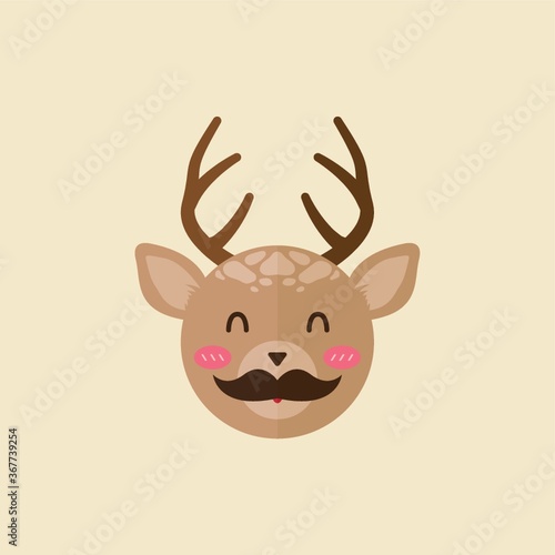 reindeer with mustache