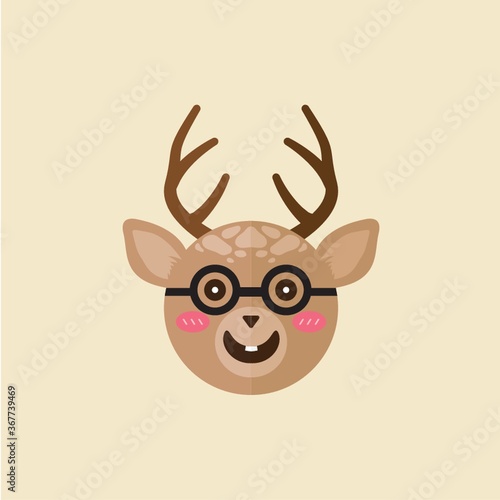 reindeer wearing spectacle