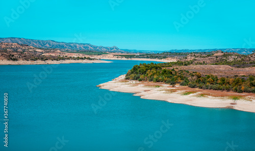 Fototapeta Naklejka Na Ścianę i Meble -  Mequinenza Reservoir, in Zaragoza province, Spain