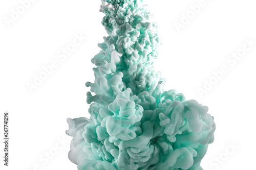 Splash of color ink isolated on white. Abstract background.