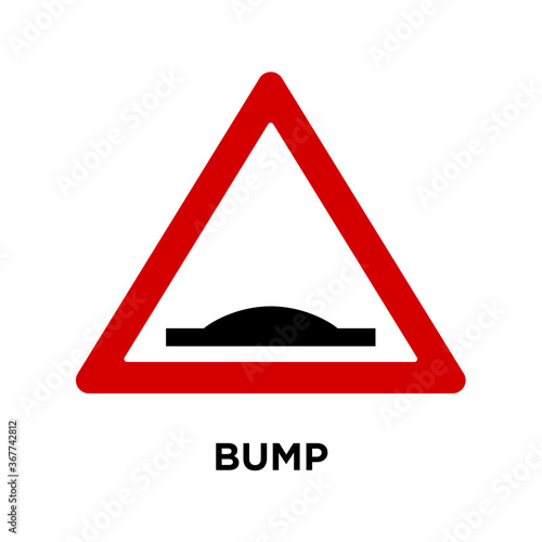 bump - traffic sign icon vector design template