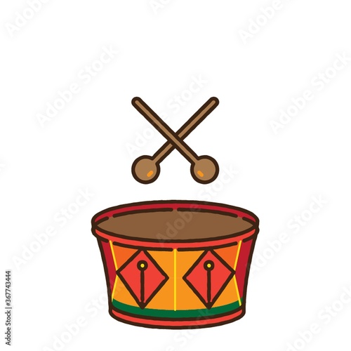 drum with sticks