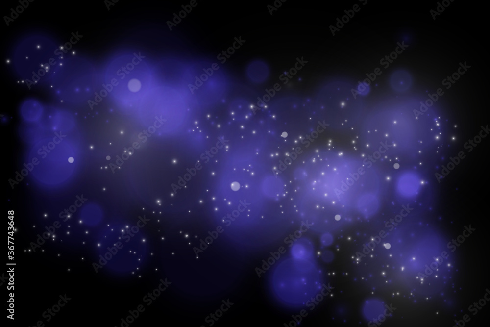 Obraz premium Blurred bokeh light on dark background.