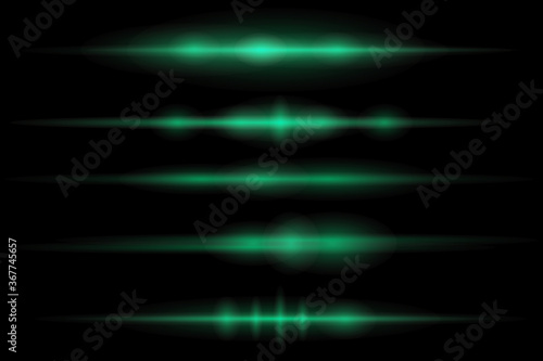 Glowing light effects collection isolated on transparent © A_stock