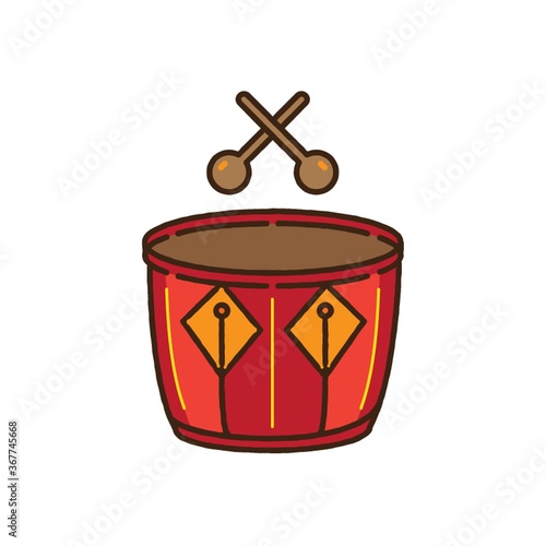 drum with sticks