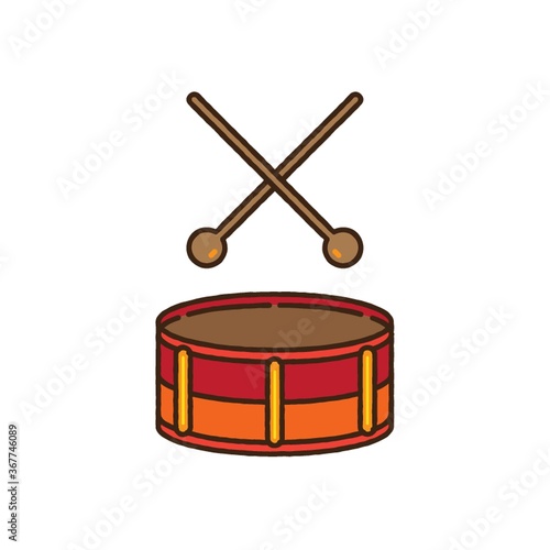drum with sticks