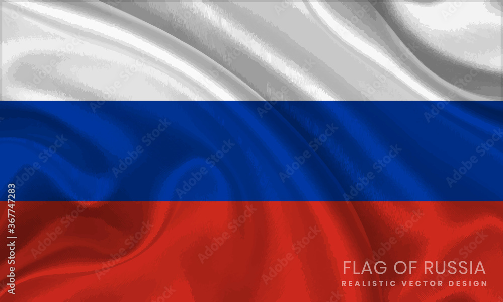 Flag of Russia - Realistic Vector Design Flag of Russia - Realistic Vector Design