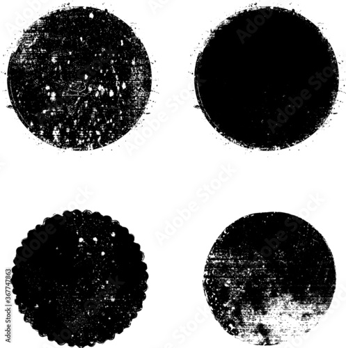 Grunge post Stamps Collection, Circles. Banners, Insignias , Logos, Icons, Labels and Badges Set . vector distress textures.blank shapes.