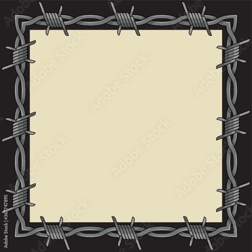 barb wire frame