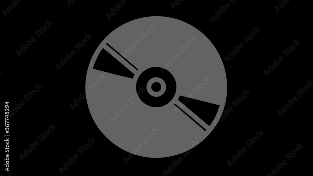 Circle with internal geometric shapes in black and white, with stroboscopic and hypnotic effect, which rotates clockwise, decreasing the dimensions from the whole screen to disappearing in the center. Circle with internal geometric shapes in black and white, with stroboscopic and hypnotic effect, which rotates clockwise, decreasing the dimensions from the whole screen to disappearing in the center.