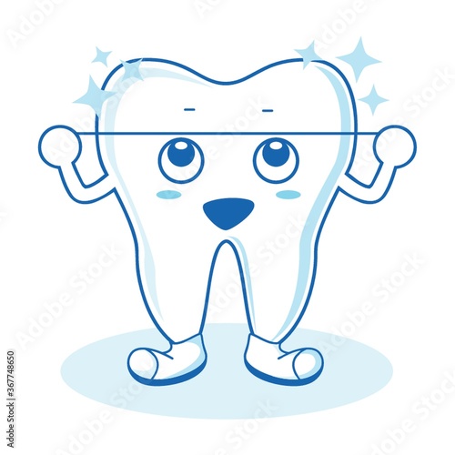 tooth with floss