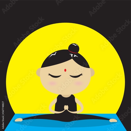 woman practicing yoga