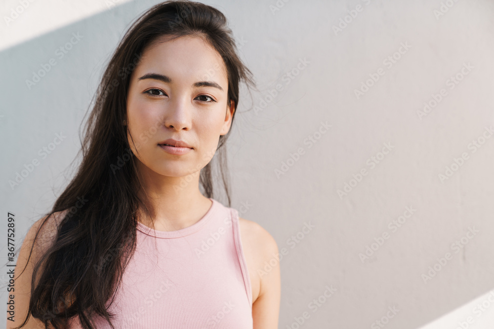 Image of young asian beautiful girl looking at camera Image of young asian beautiful girl looking at camera